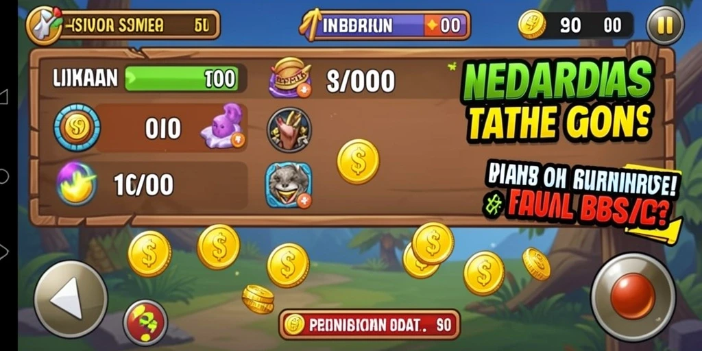 Gambar antarmuka permainan yang menarik dan intuitif.